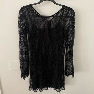 Ecote Black Lace Dress